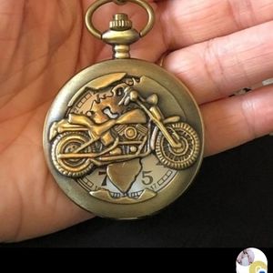 Motorcycle Quartz Pocket Watch